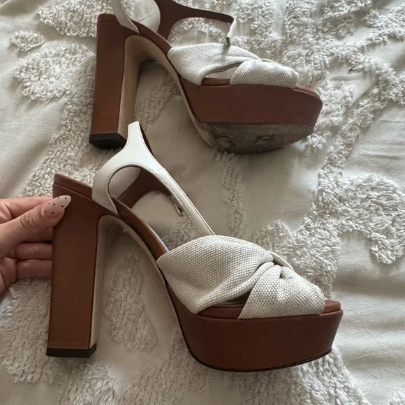 Jimmy Choo Heloise 120 Ankle-strap Platform Sandals - Picture 2 of 8